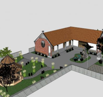 越南老家建筑SU模型下载_sketchup草图大师SKP模型
