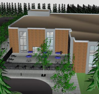 阿灵顿水上中心建筑SU模型下载_sketchup草图大师SKP模型