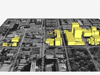 城市外观建筑SU模型下载_sketchup草图大师SKP模型