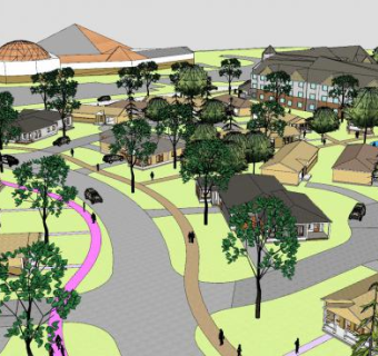 底特律市老年人安置计划SU模型下载_sketchup草图大师SKP模型