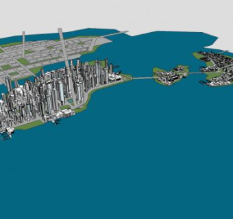 莫尚顿市城市大厦规划SU模型下载_sketchup草图大师SKP模型