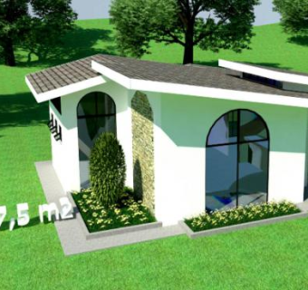 现代小公寓别墅建筑SU模型下载_sketchup草图大师SKP模型