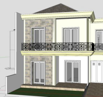 现代别墅建筑家居SU模型下载_sketchup草图大师SKP模型