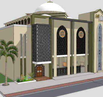复古建筑别墅SU模型下载_sketchup草图大师SKP模型