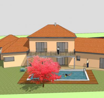 个人住宅建筑别墅SU模型下载_sketchup草图大师SKP模型