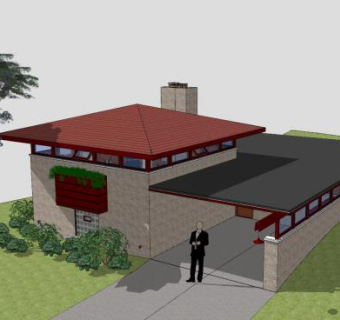 布莱尔大厦房子建筑SU模型下载_sketchup草图大师SKP模型