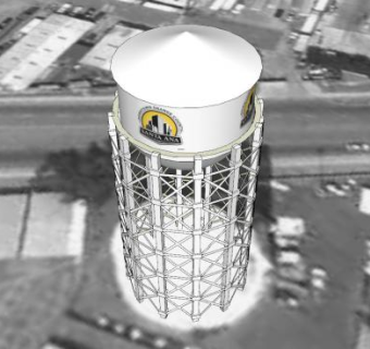 圣安娜水塔建筑SU模型下载_sketchup草图大师SKP模型