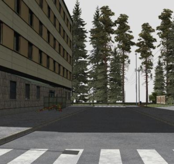 现代小巷建筑SU模型下载_sketchup草图大师SKP模型