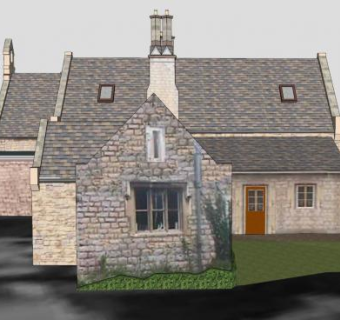 老学校现代建筑房子SU模型下载_sketchup草图大师SKP模型