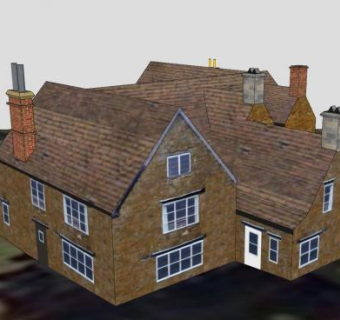 现代木屋农舍SU模型下载_sketchup草图大师SKP模型