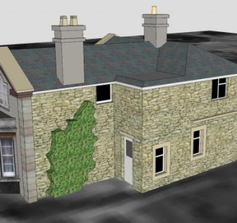 金希尔旅馆建筑SU模型下载_sketchup草图大师SKP模型