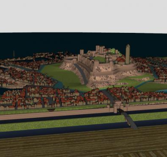 古老大都会规划建筑SU模型下载_sketchup草图大师SKP模型