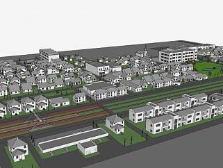 东南郊区城市规划SU模型下载_sketchup草图大师SKP模型