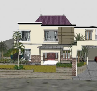 格罗戈特现代住宅别墅SU模型下载_sketchup草图大师SKP模型