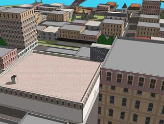 布法罗市城市规划SU模型下载_sketchup草图大师SKP模型