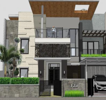豪华住宅景观别墅SU模型下载_sketchup草图大师SKP模型
