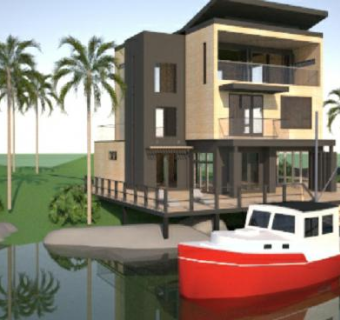 现代蝴蝶屋子建筑SU模型下载_sketchup草图大师SKP模型