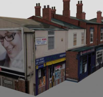 毕尔斯顿威灵顿路商业街SU模型下载_sketchup草图大师SKP模型