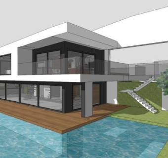 山庄别墅建筑SU模型下载_sketchup草图大师SKP模型
