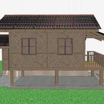 尼帕<em>小屋</em>房子建筑SU模型下载_sketchup草图大师SKP模型