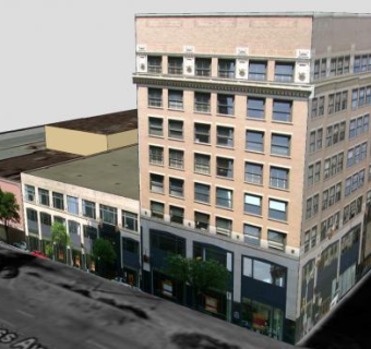 斯卡伯洛大楼建筑商业街SU模型下载_sketchup草图大师SKP模型