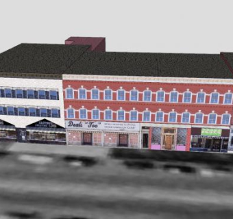 商业大厦位于南悦街SU模型下载_sketchup草图大师SKP模型