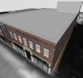 米切尔大街商业大厦SU模型下载_sketchup草图大师SKP模型