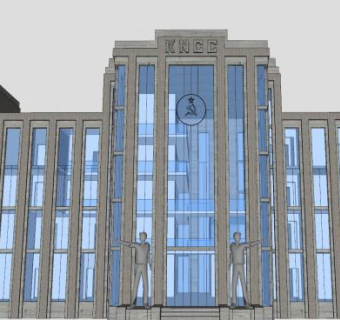 苏联建筑大楼SU模型下载_sketchup草图大师SKP模型