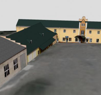 沿街的商业建筑SU模型下载_sketchup草图大师SKP模型