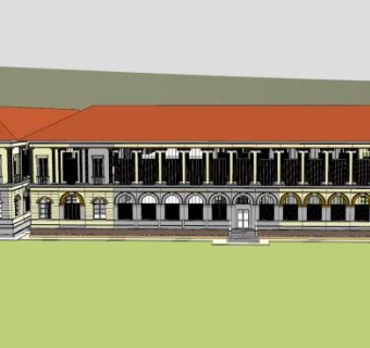 北美风情风格别墅建筑SU模型下载_sketchup草图大师SKP模型
