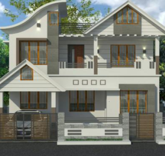 园林式别墅建筑SU模型下载_sketchup草图大师SKP模型