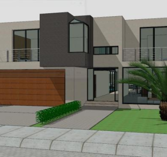 现代户外房子建筑住宅SU模型下载_sketchup草图大师SKP模型