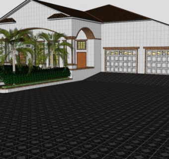 现代当代别墅建筑SU模型下载_sketchup草图大师SKP模型