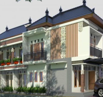 新中式别墅户外建筑SU模型下载_sketchup草图大师SKP模型