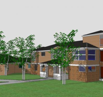 乡村别墅住宅建筑SU模型下载_sketchup草图大师SKP模型