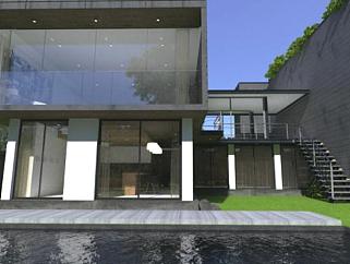 现代黑色房子建筑SU模型下载_sketchup草图大师SKP模型