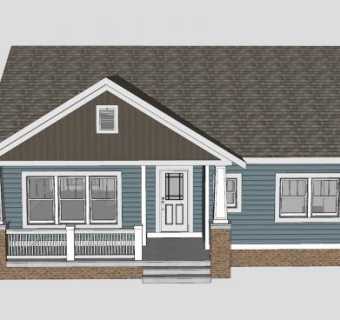 工匠复兴传统建筑SU模型下载_sketchup草图大师SKP模型