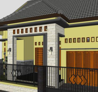 极简公寓现代别墅SU模型下载_sketchup草图大师SKP模型