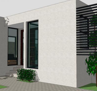 单层建筑别墅SU模型下载_sketchup草图大师SKP模型