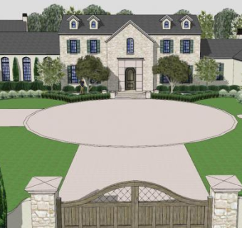 法国乡村豪宅住宅SU模型下载_sketchup草图大师SKP模型