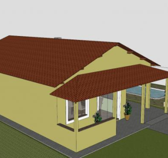 乡村别墅农舍建筑SU模型下载_sketchup草图大师SKP模型