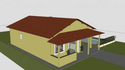 乡村别墅农舍建筑SU模型下载_sketchup草图大师SKP模型