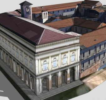 复式别墅建筑SU模型下载_sketchup草图大师SKP模型