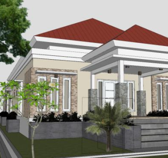 现代欧式房子建筑SU模型下载_sketchup草图大师SKP模型