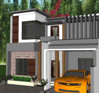 玛拉家居别墅建筑SU模型下载_sketchup草图大师SKP模型