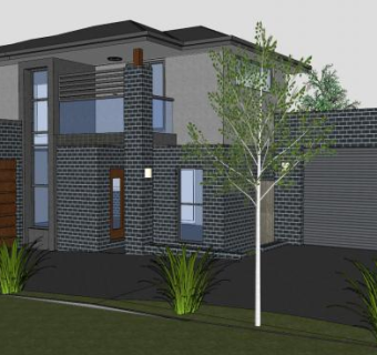 萨克维尔街房子建筑SU模型下载_sketchup草图大师SKP模型