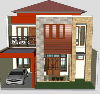 极简主义建筑住宅SU模型下载_sketchup草图大师SKP模型