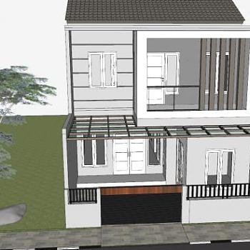 现代住宅房子别墅SU模型下载_sketchup草图大师SKP模型