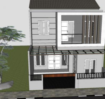 现代住宅房子别墅SU模型下载_sketchup草图大师SKP模型