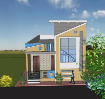 别墅小房子户外建筑SU模型下载_sketchup草图大师SKP模型